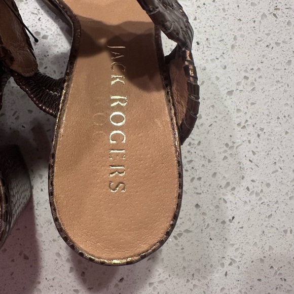 Jack Rogers Women's Metallic Brown Sandals - Picture 6 of 8
